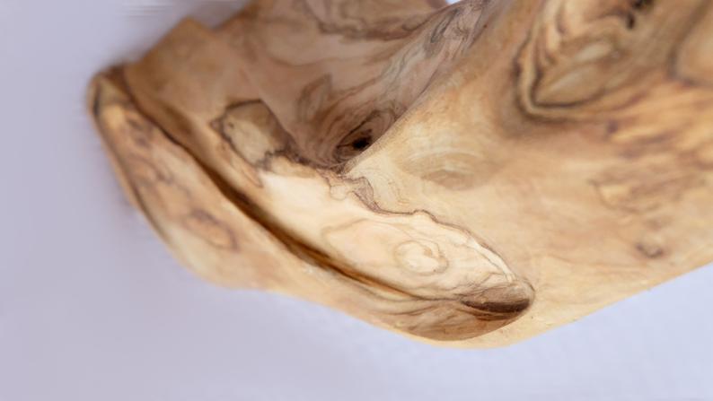 Handcrafted Sculpture from Reclaimed Olive Wood