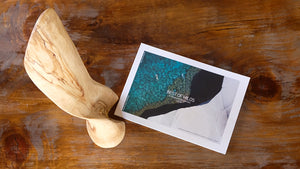 Abstract Handcrafted Sculpture from Reclaimed Olive Wood