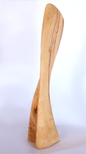 Abstract Handcrafted Sculpture from Reclaimed Olive Wood